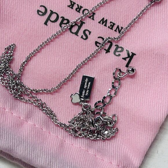 Kate Spade New York Sailor's Knot Pave Crystals Pendant Necklace - Picture 5 of 13